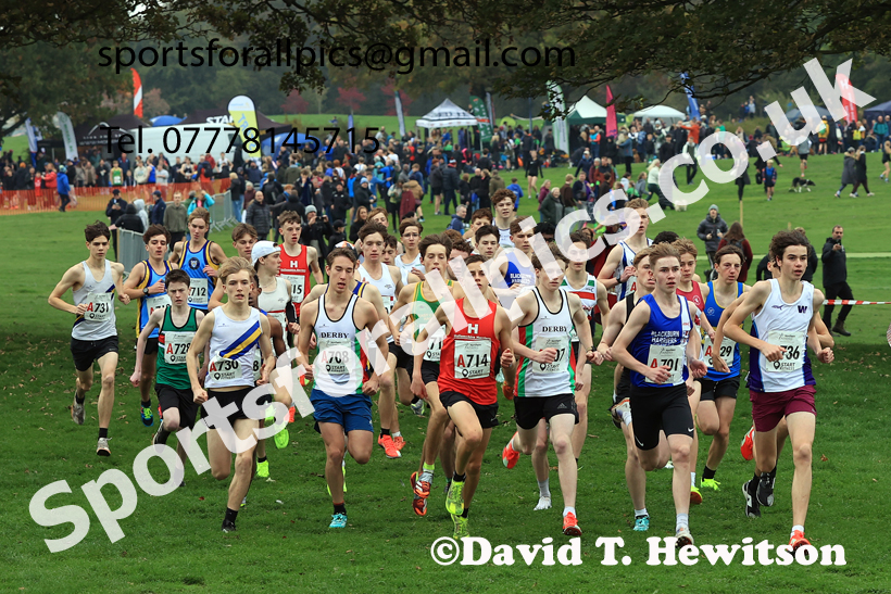Mens Under-17s relay, 2025 Northern Cross Country Relays, Graves Park, Sheffield. Photo: David T. Hewitson/Sports for All Pics